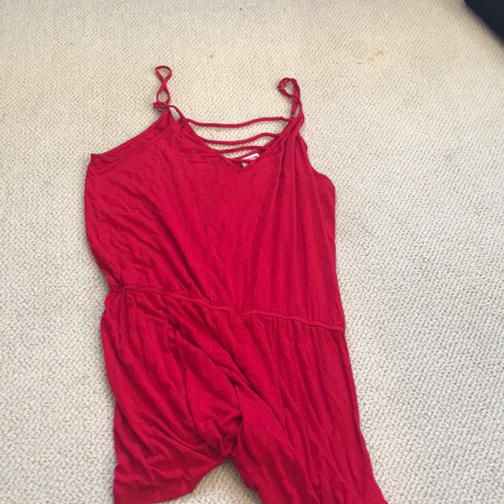 Red Romper with detailing